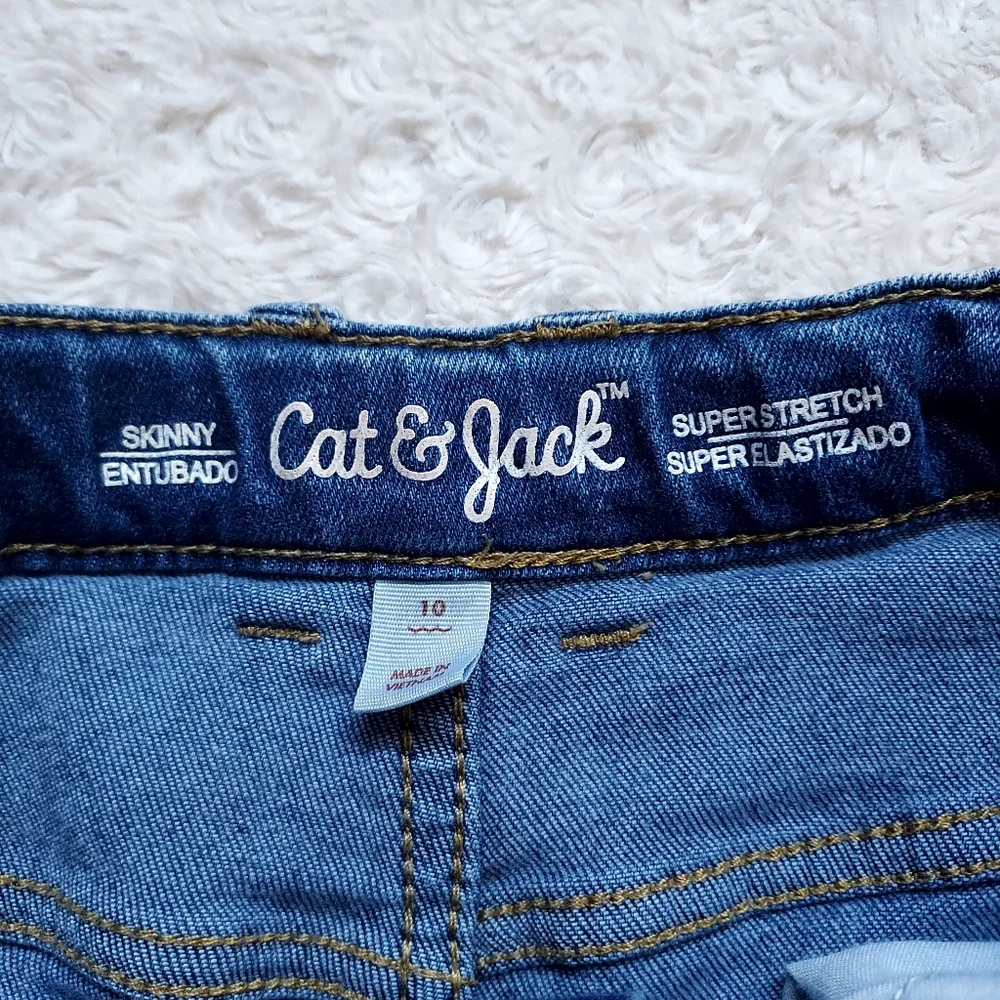 Cat & Jack blue super stretch skinny denim jeans Sz 10 Fall School Everyday